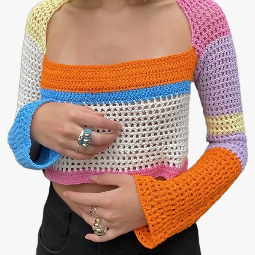 Crochet knit top